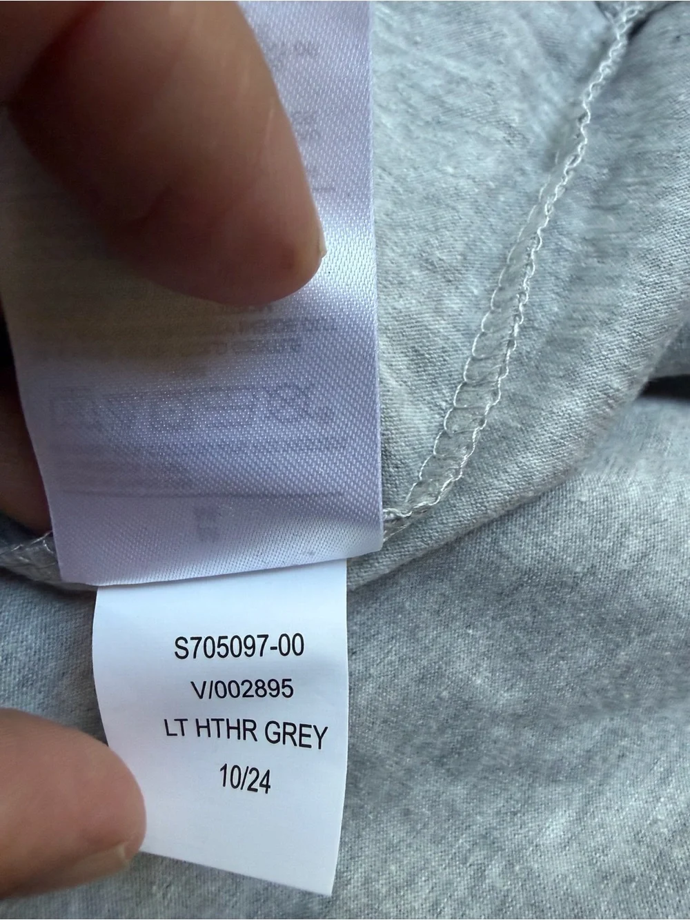 Banana Republic Heather Light Gray Short Sleeve Tee with Black Logo